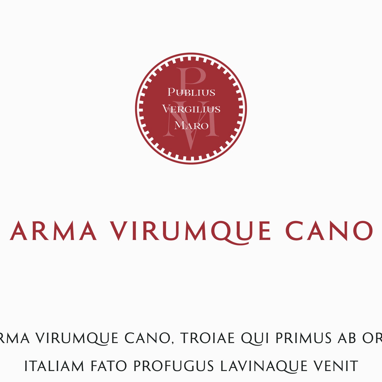 Virgil | Aeneid 1.1–11 | Arma virumque cano