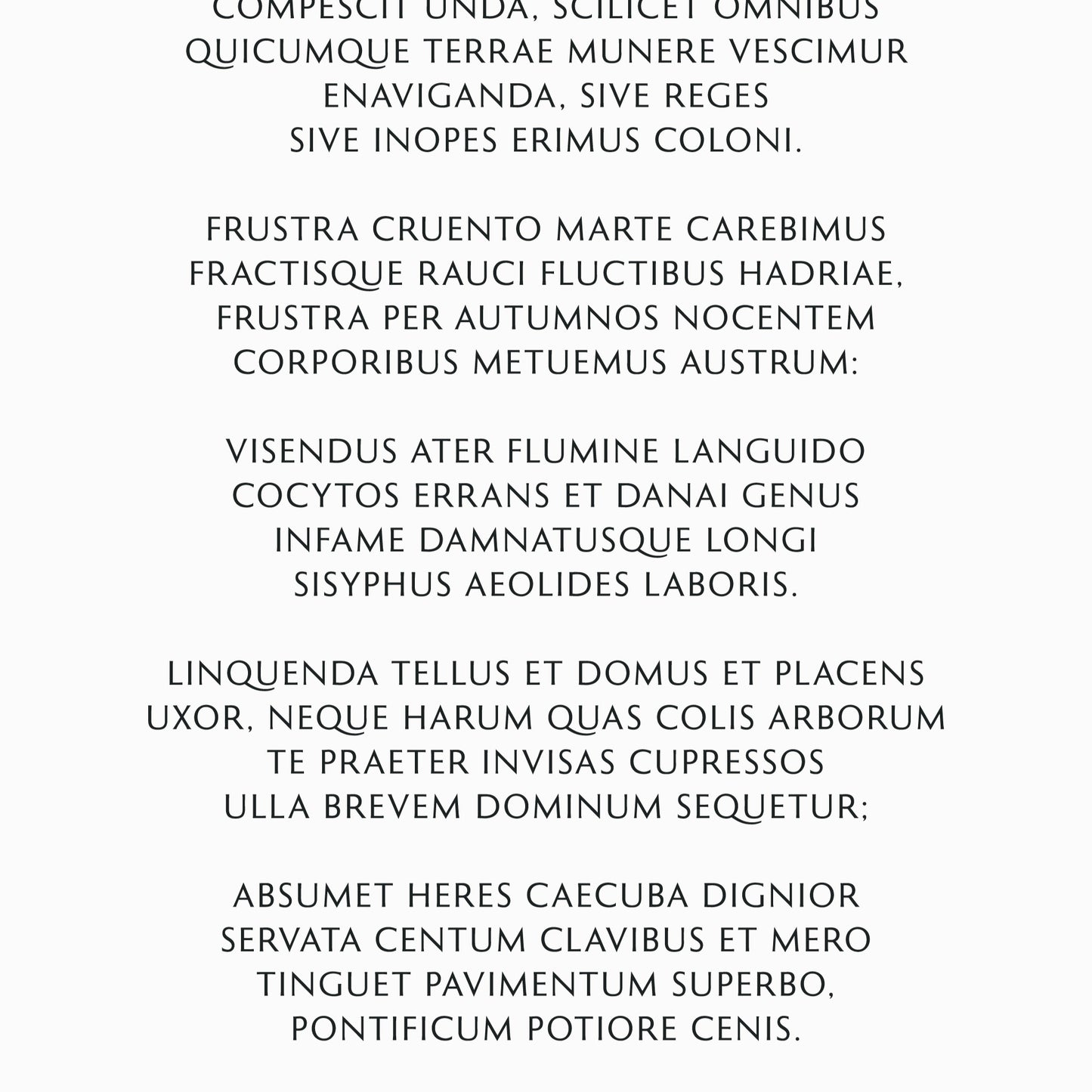Horace | Ode 2.14 | Eheu Fugaces
